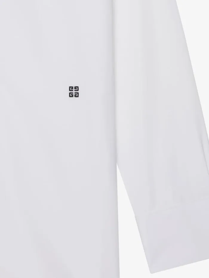 Givenchy Shirt In Poplin Whiteblack Men Shirts