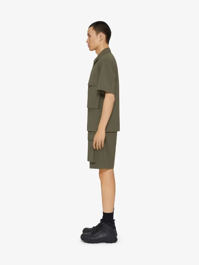 Givenchy Shirt With GIVENCHY Signature Khaki Men Shirts