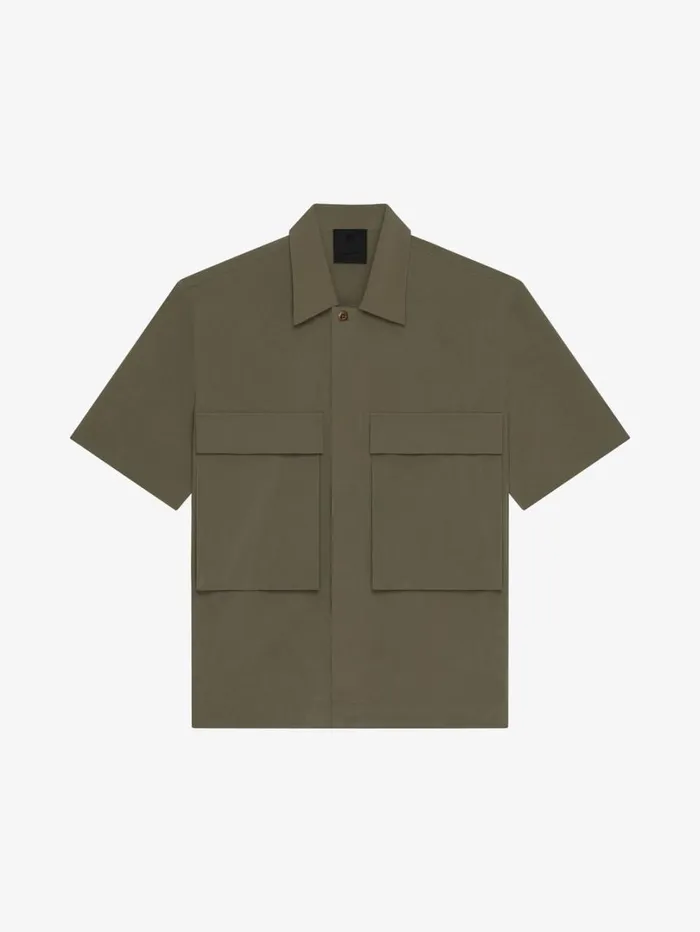 Givenchy Shirt With GIVENCHY Signature Khaki Men Shirts