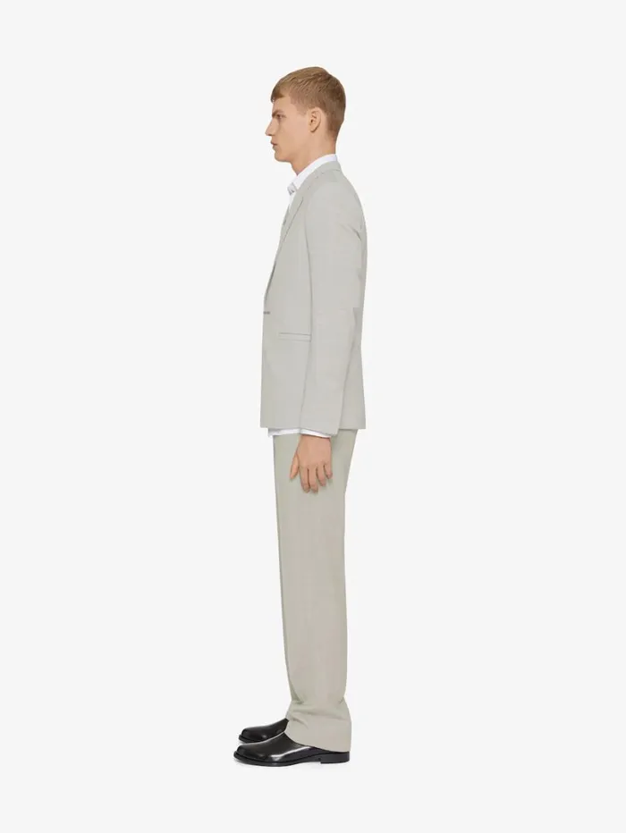 Givenchy Slim Fit Jacket In Wool Cloud Grey Men Coats and Jackets