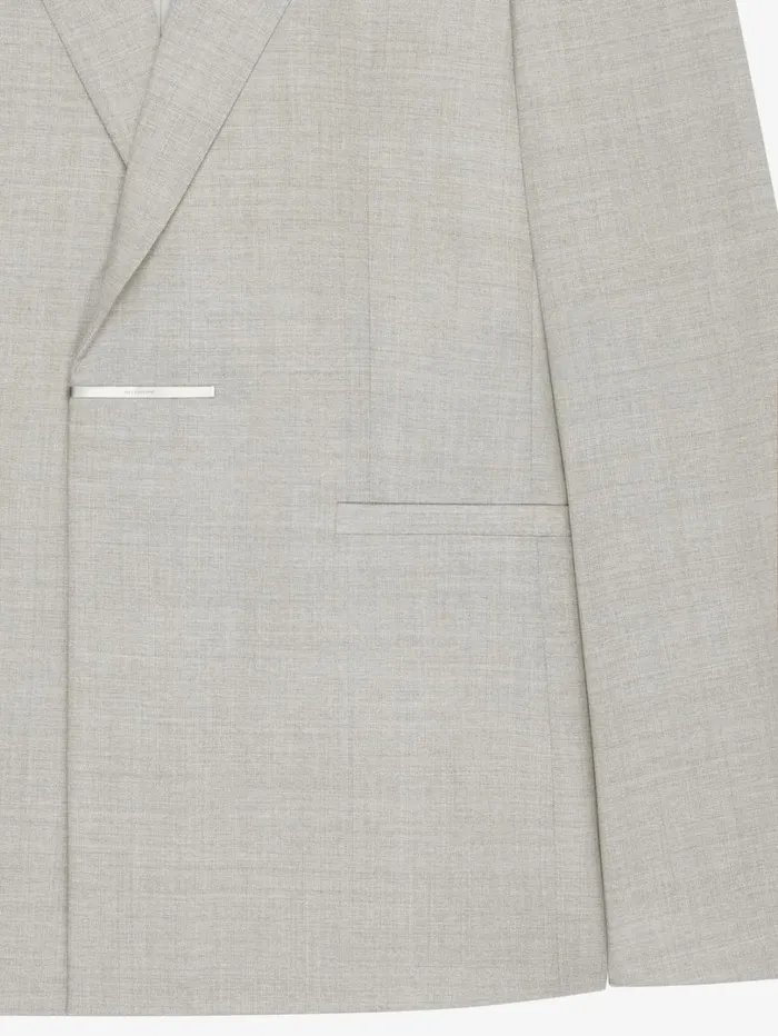 Givenchy Slim Fit Jacket In Wool Cloud Grey Men Coats and Jackets