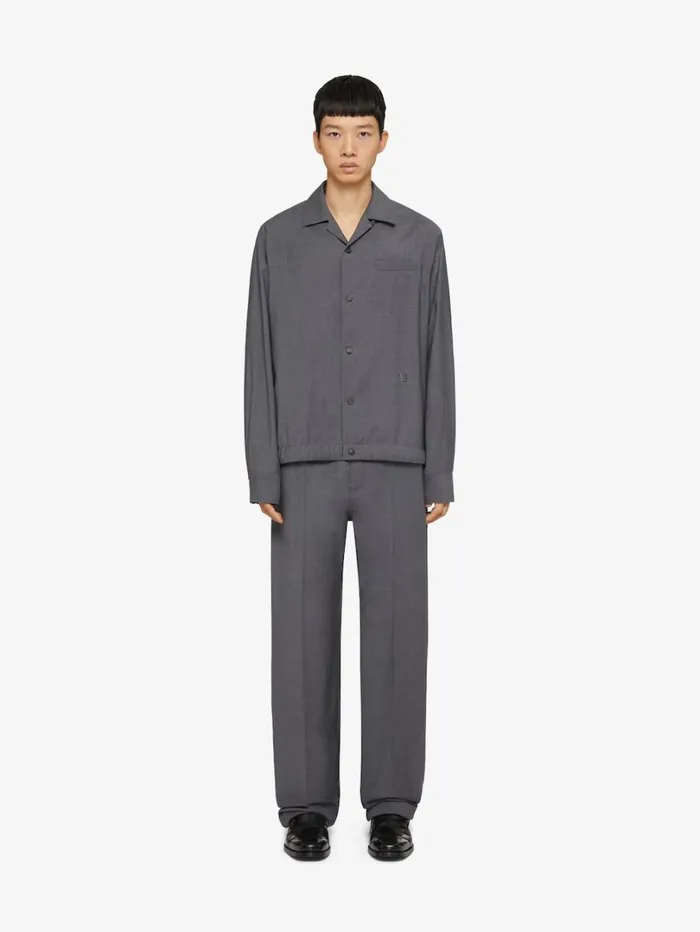 Givenchy Slim Fit Jogger Pants In Wool Medium Grey Men Pants and Shorts
