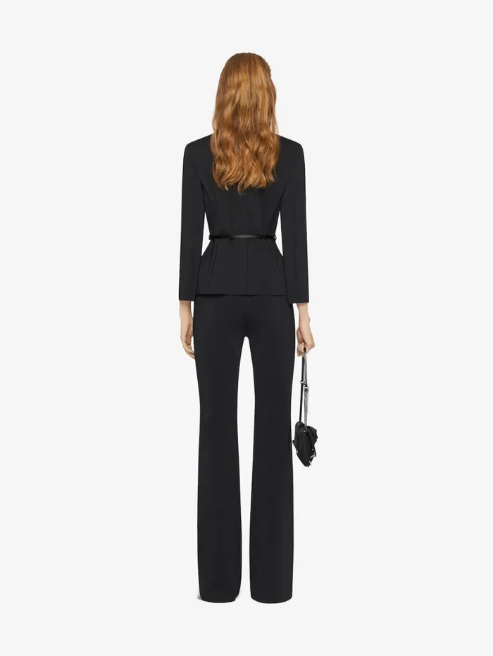 Givenchy Slim Fit Voyou Jacket In Punto Milano Black Women Coats and Jackets