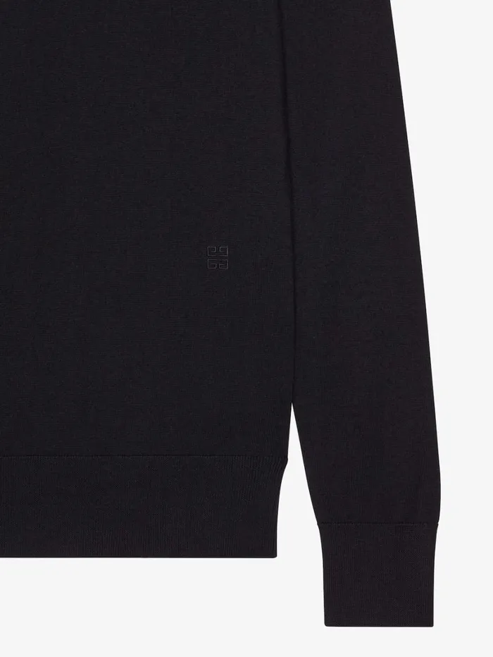 Givenchy Sweater In Wool And Cashmere Black Men Knitwear Givenchy Sweater In Wool And Cashmere Black Men Knitwear