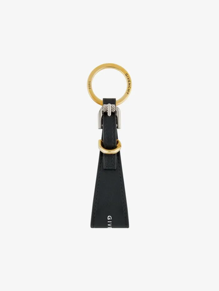 Givenchy Voyou Keyring In Metal And Leather Black Women Belts