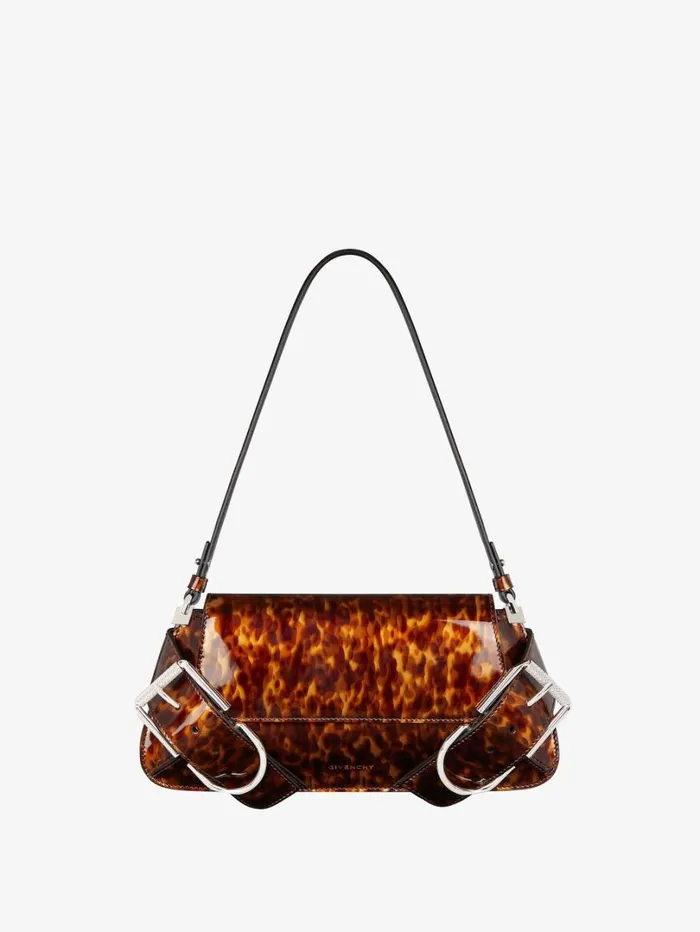 Givenchy Voyou Shoulder Flap Bag In Tortoiseshell Leather Blackbrown Women Shoulder Bags Givenchy Voyou Shoulder Flap Bag In Tortoiseshell Leather Blackbrown Women Shoulder Bags