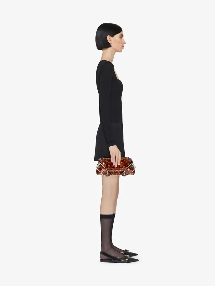 Givenchy Voyou Shoulder Flap Bag In Tortoiseshell Leather Blackbrown Women Shoulder Bags Givenchy Voyou Shoulder Flap Bag In Tortoiseshell Leather Blackbrown Women Shoulder Bags