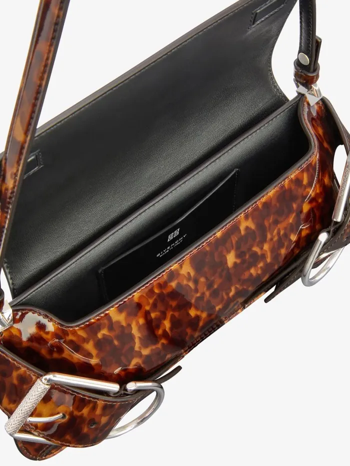 Givenchy Voyou Shoulder Flap Bag In Tortoiseshell Leather Blackbrown Women Shoulder Bags Givenchy Voyou Shoulder Flap Bag In Tortoiseshell Leather Blackbrown Women Shoulder Bags
