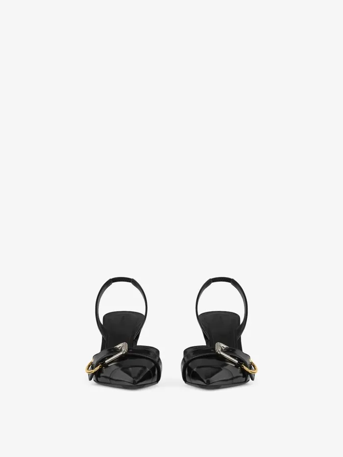 Givenchy Voyou Slingbacks In Leather Black Women Heels Givenchy Voyou Slingbacks In Leather Black Women Heels