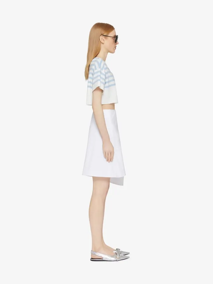 Givenchy Wrap Skirt In Denim With 4G Detail White Women Skirts