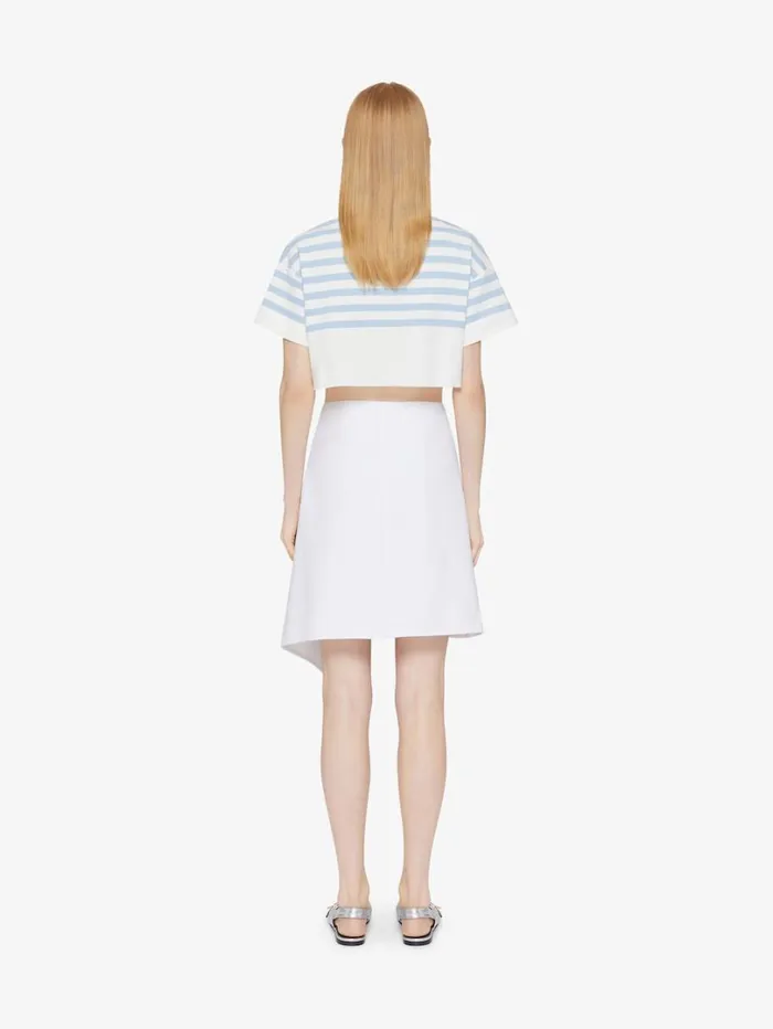 Givenchy Wrap Skirt In Denim With 4G Detail White Women Skirts