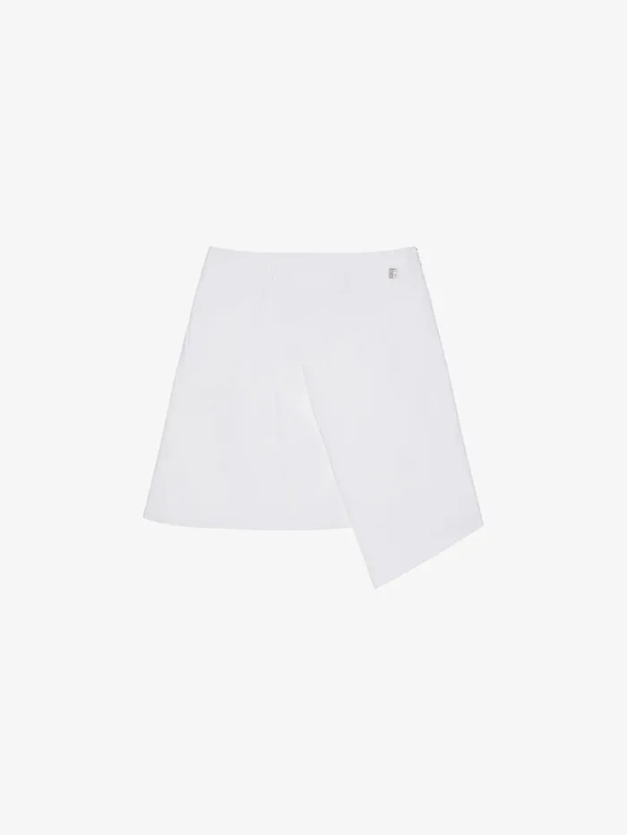 Givenchy Wrap Skirt In Denim With 4G Detail White Women Skirts
