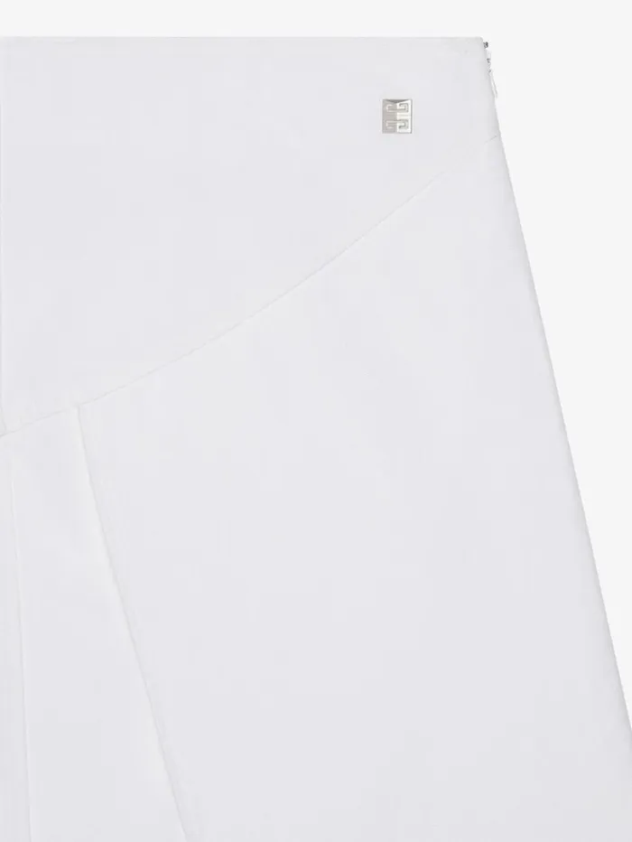 Givenchy Wrap Skirt In Denim With 4G Detail White Women Skirts