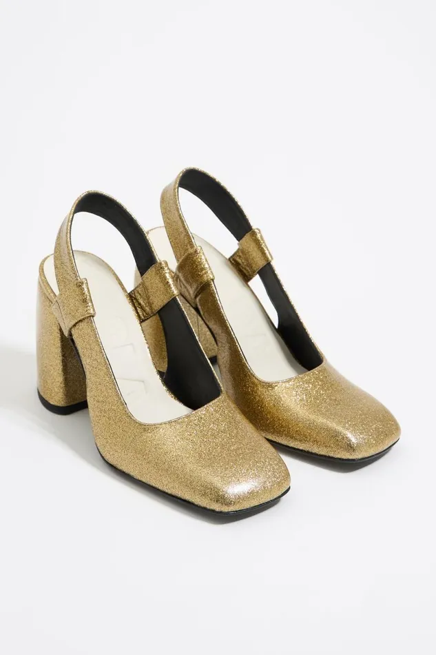 Gold Glitter Slingback Lounge Gold Women Bimba Y Lola Court Shoes Gold Glitter Slingback Lounge Gold Women Bimba Y Lola Court Shoes