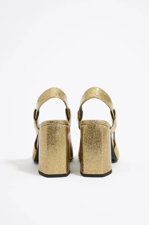 Gold Glitter Slingback Lounge Gold Women Bimba Y Lola Court Shoes Gold Glitter Slingback Lounge Gold Women Bimba Y Lola Court Shoes