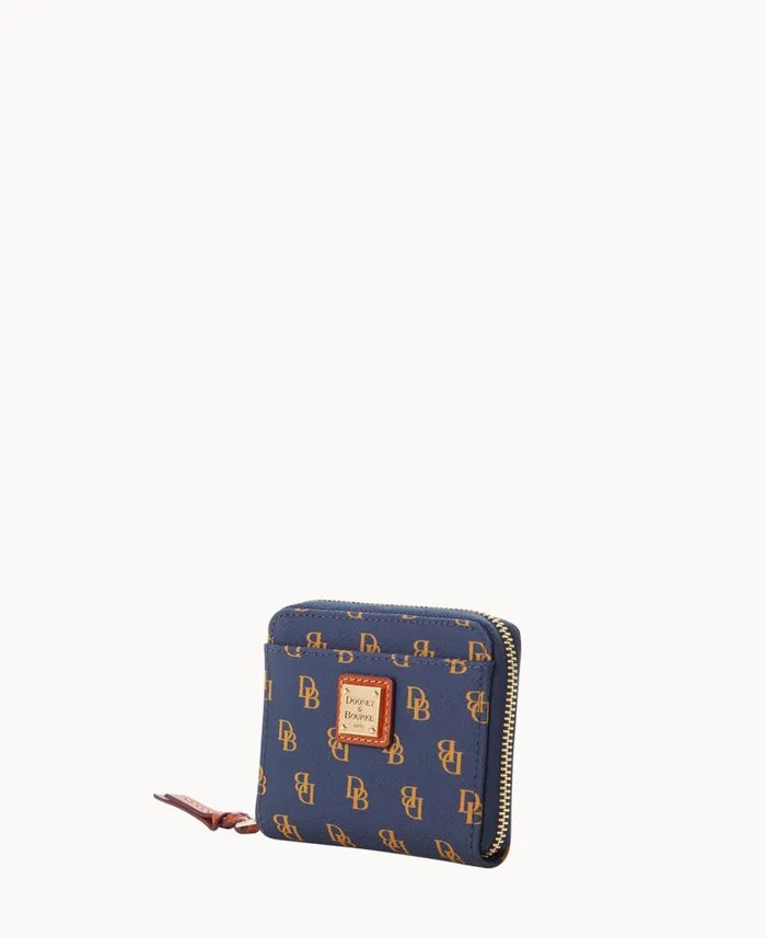 Gretta Small Zip Around Wallet Navy ManWoman Dooney and Bourke Wallets Gretta Small Zip Around Wallet Navy ManWoman Dooney and Bourke Wallets