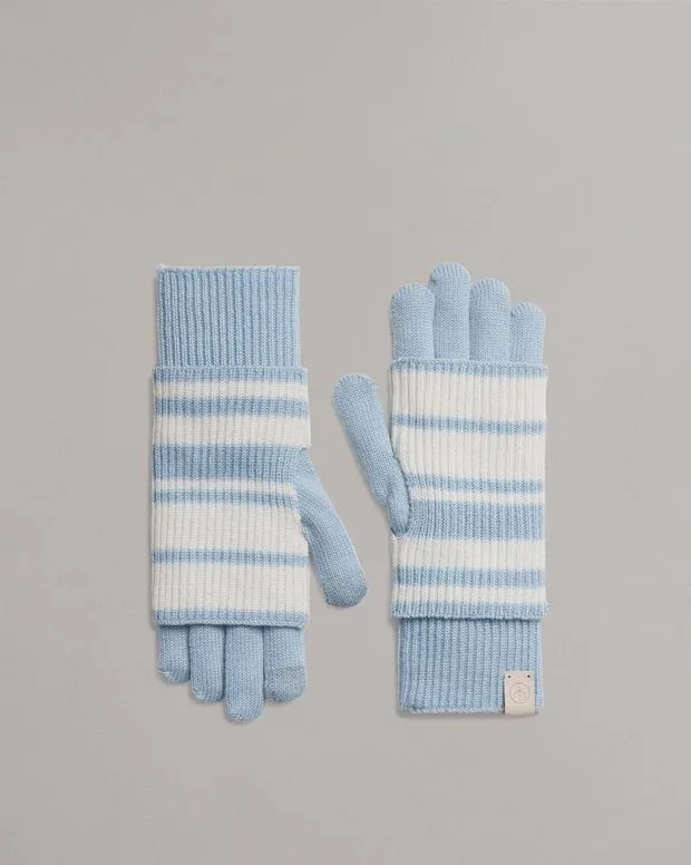 Hats and Gloves Women Rag and Bone Blake Layered Tech Gloves Light Blue