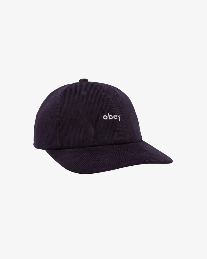 HEADWEAR LOWERCASE CORDUROY HAT Academy Navy 8211 OBEY Clothing Men