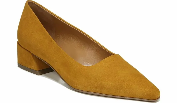 Heels Women Franco Sarto Sarto Modena Block Heel Pump Ochre Leather