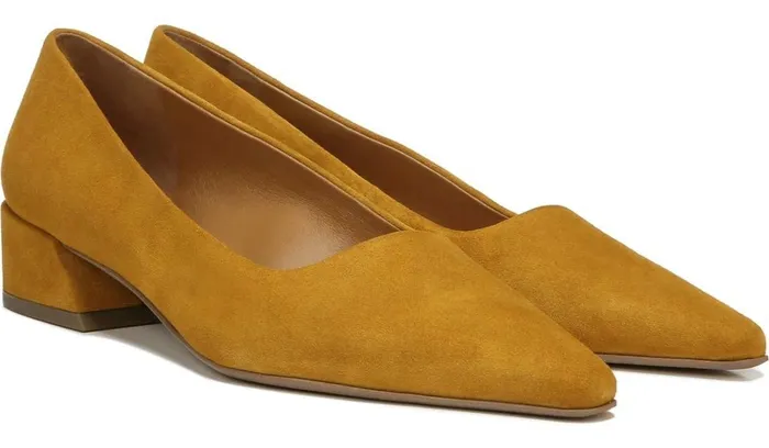 Heels Women Franco Sarto Sarto Modena Block Heel Pump Ochre Leather