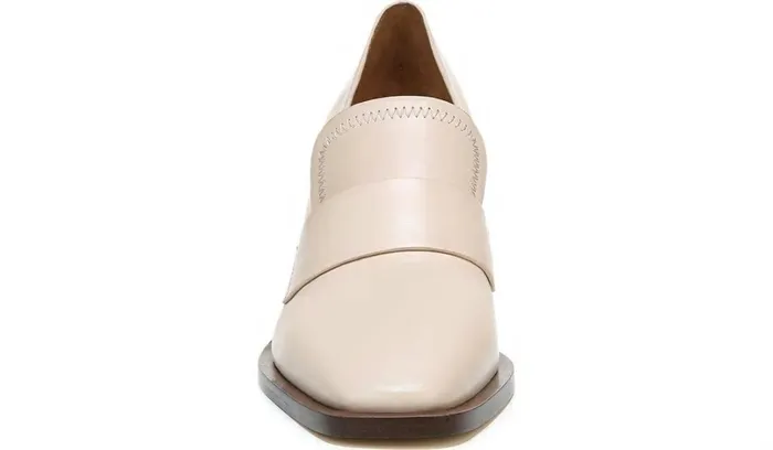Heels Women Franco Sarto Sarto Renato Block Heel Pump Bone Leather