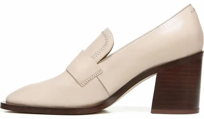 Heels Women Franco Sarto Sarto Renato Block Heel Pump Bone Leather