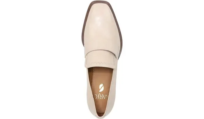 Heels Women Franco Sarto Sarto Renato Block Heel Pump Bone Leather