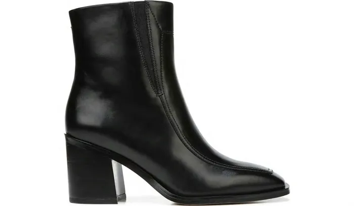 Heels Women Franco Sarto Sarto Romana Block Heel Bootie Black Leather