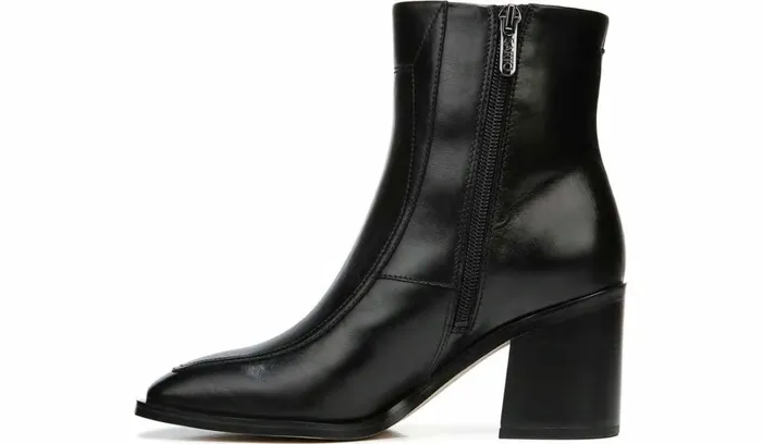 Heels Women Franco Sarto Sarto Romana Block Heel Bootie Black Leather