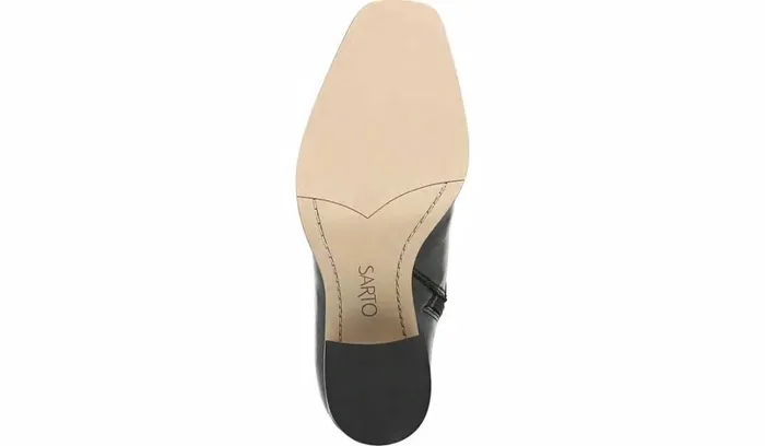 Heels Women Franco Sarto Sarto Romana Block Heel Bootie Black Leather
