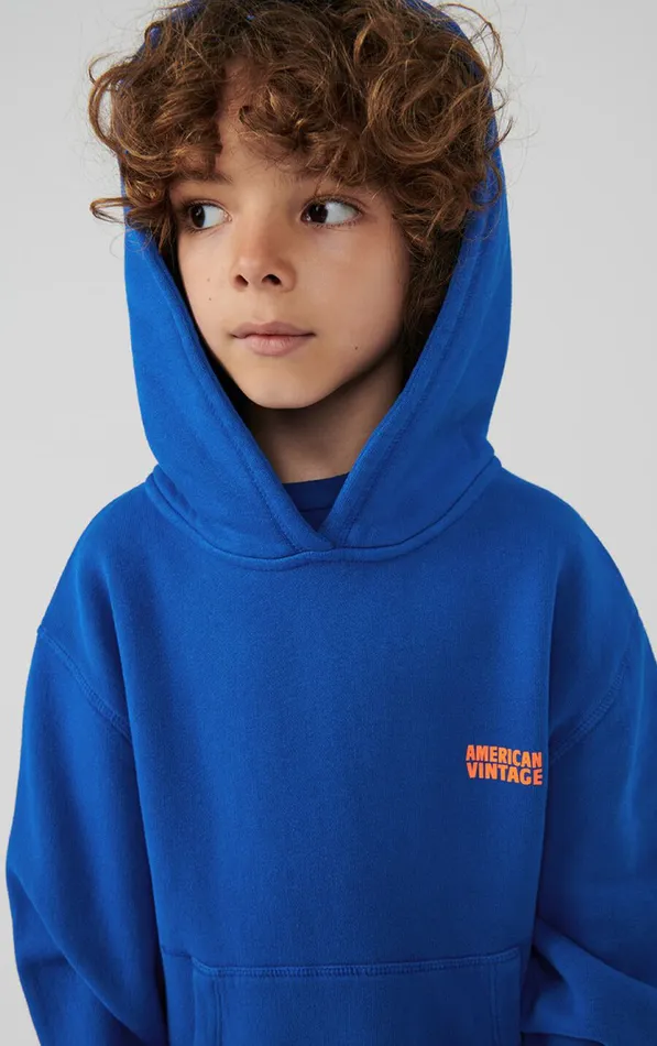 Hoodie Izubird Prussian Blue Vintage Kids American Vintage Sweatshirts Hoodie Izubird Prussian Blue Vintage Kids American Vintage Sweatshirts