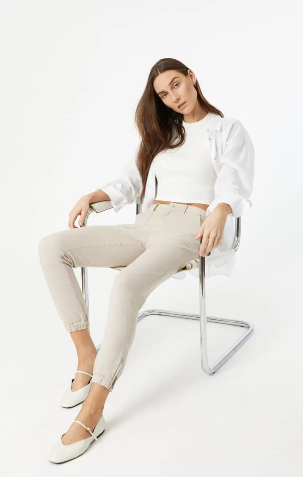 Ivy Slim Cargo In Grey Luxe Twill Women Mavi Jeans Pants Ivy Slim Cargo In Grey Luxe Twill Women Mavi Jeans Pants
