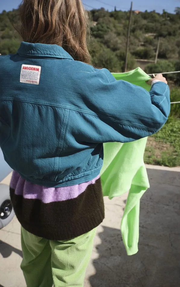 Jacket Nyolow Overdyed Emerald Women American Vintage Jackets and Blazers