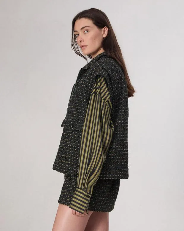 Jackets and Coats Women Rag and Bone Amina Tweed Vest Black Multi