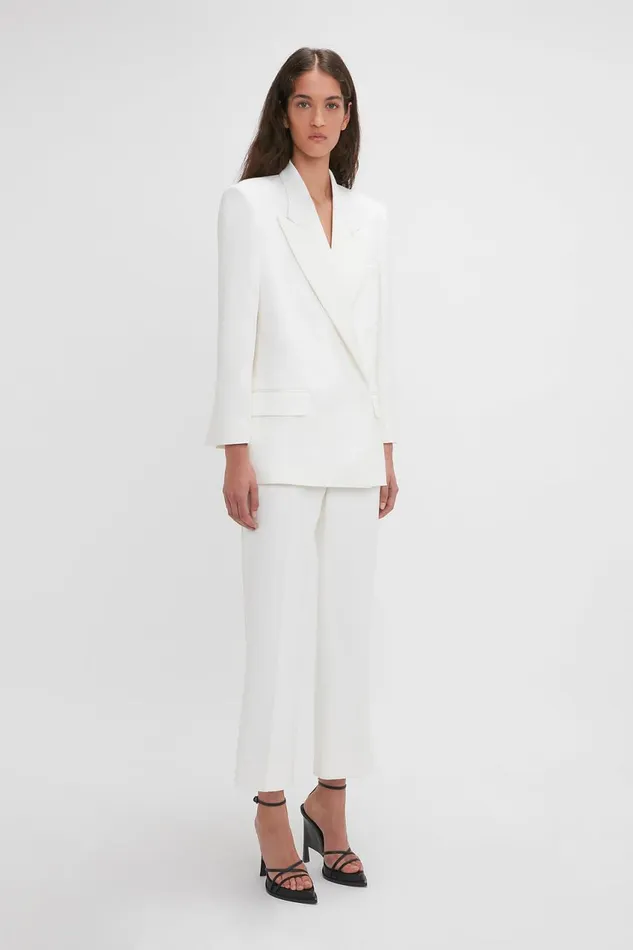 Jackets and Coats Women Victoria Beckham Exclusive Double Breasted Tuxedo Jacket In Ivory