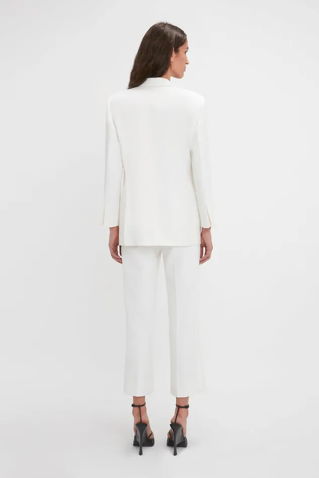 Jackets and Coats Women Victoria Beckham Exclusive Double Breasted Tuxedo Jacket In Ivory