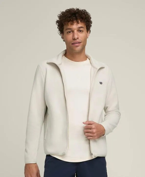 Jackets and Vests Men Wilson Off Court Fleece Jacket Stone