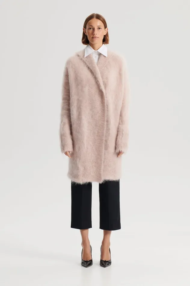 Jackets Women Scanlan Theodore BRUSHED MOHAIR CARDIGAN 3 Mink