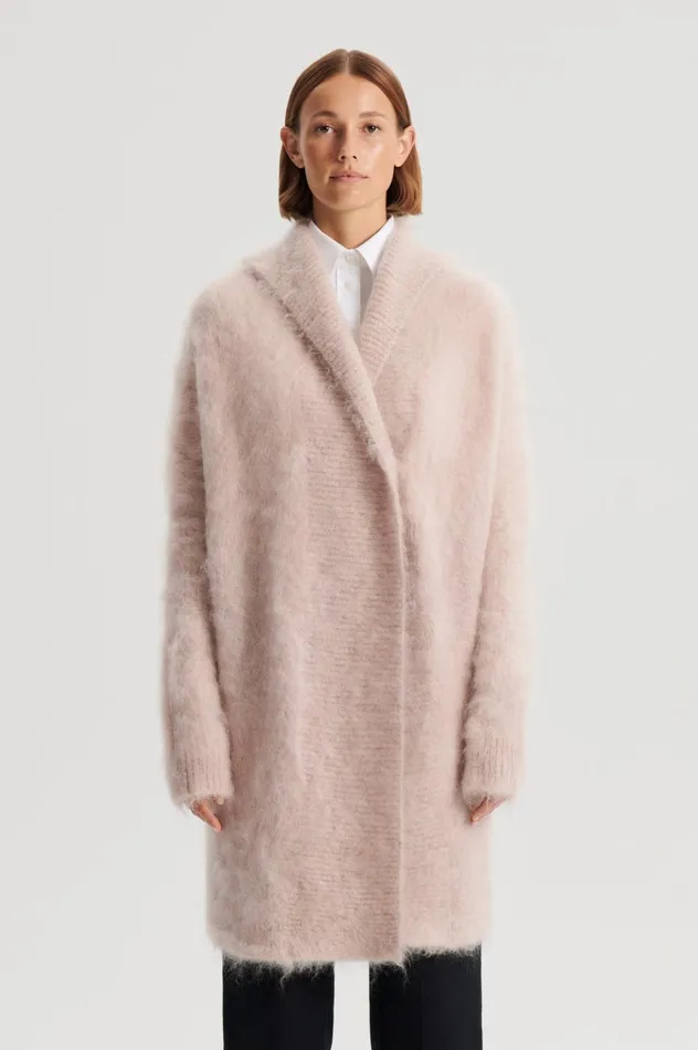 Jackets Women Scanlan Theodore BRUSHED MOHAIR CARDIGAN 3 Mink Jackets Women Scanlan Theodore BRUSHED MOHAIR CARDIGAN 3 Mink