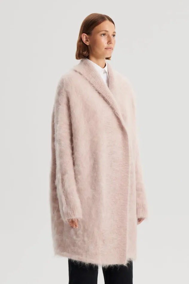 Jackets Women Scanlan Theodore BRUSHED MOHAIR CARDIGAN 3 Mink Jackets Women Scanlan Theodore BRUSHED MOHAIR CARDIGAN 3 Mink