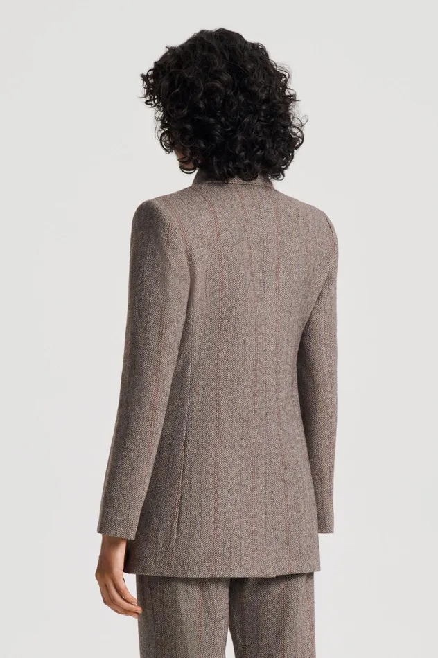 Jackets Women Scanlan Theodore HERRINGBONE WEAVE JACKET Moro Jackets Women Scanlan Theodore HERRINGBONE WEAVE JACKET Moro
