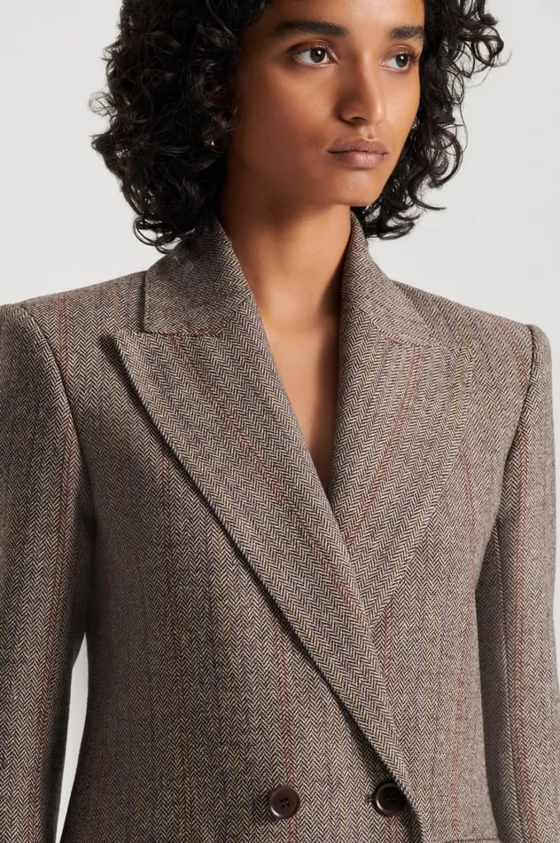 Jackets Women Scanlan Theodore HERRINGBONE WEAVE JACKET Moro Jackets Women Scanlan Theodore HERRINGBONE WEAVE JACKET Moro