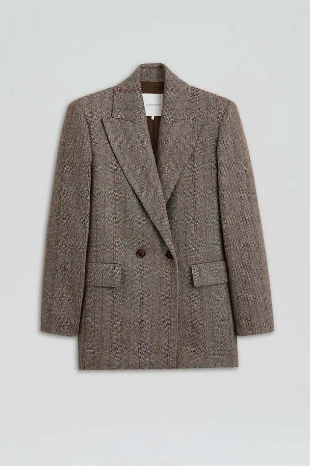 Jackets Women Scanlan Theodore HERRINGBONE WEAVE JACKET Moro Jackets Women Scanlan Theodore HERRINGBONE WEAVE JACKET Moro