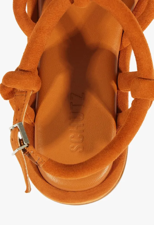 Janet Sandal Brown Women Schutz Shoes Flats