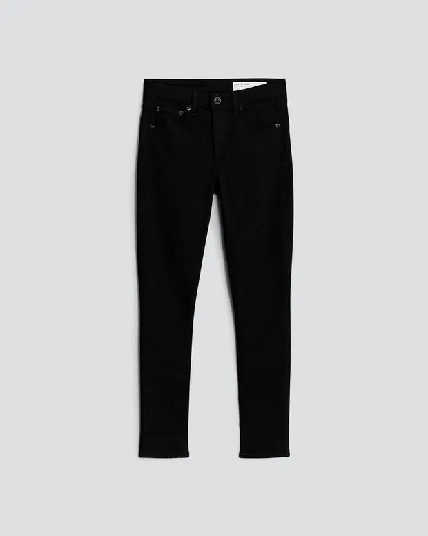 Jeans Women Rag and Bone Flexi Cate Ankle Skinny Jean Flexi Smooth and Sculpt Denim Black