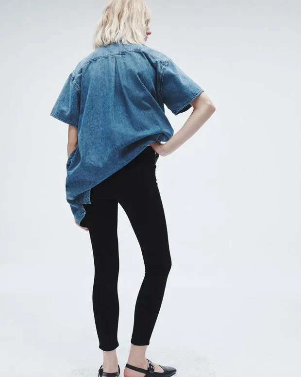 Jeans Women Rag and Bone Flexi Cate Ankle Skinny Jean Flexi Smooth and Sculpt Denim Black