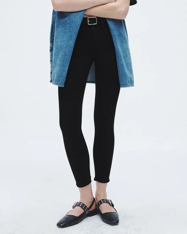Jeans Women Rag and Bone Flexi Cate Ankle Skinny Jean Flexi Smooth and Sculpt Denim Black