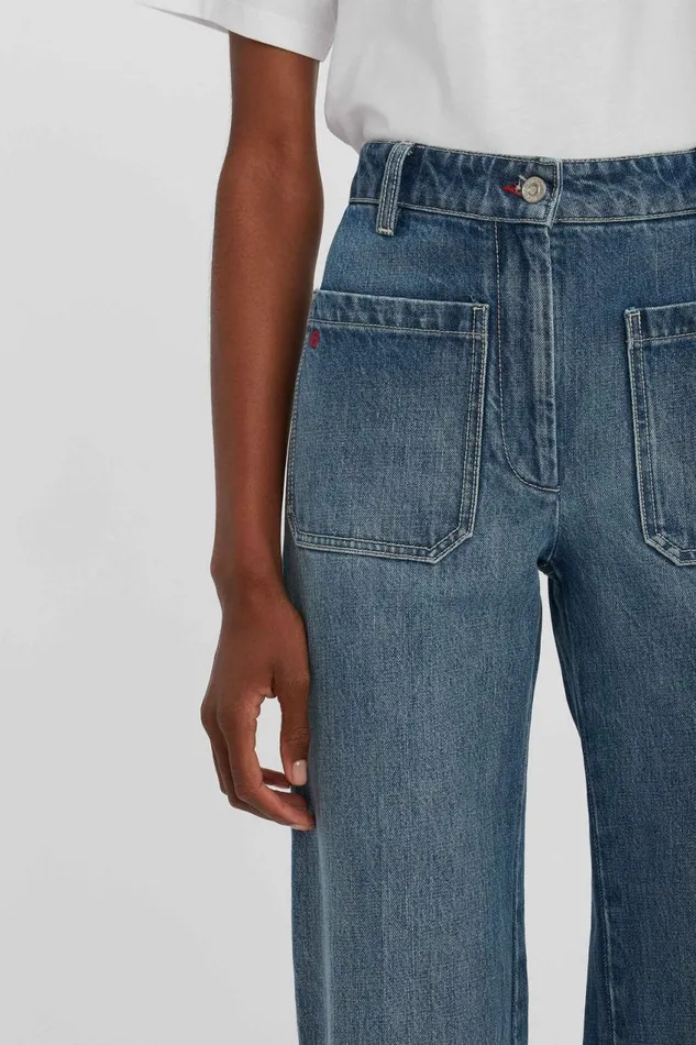 Jeans Women Victoria Beckham Alina High Waisted Jean In Shadow Wash