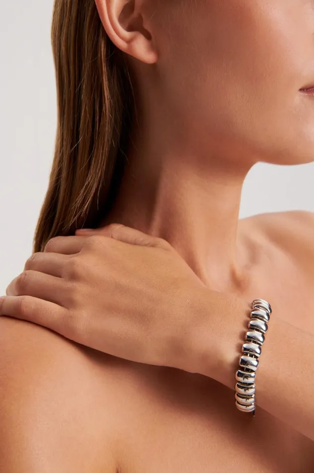 Jewelry Women Scanlan Theodore BEETLE CHAIN BRACELET Silver