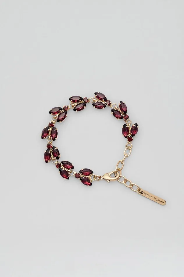 Jewelry Women Scanlan Theodore CRYSTAL LEAF BRACELET Mulberry Jewelry Women Scanlan Theodore CRYSTAL LEAF BRACELET Mulberry